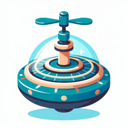UFO icon. Cartoon illustration of UFO vector icon for web designのイラスト素材