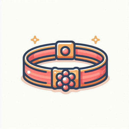 Fashionable bracelet. Colorful vector illustration in cartoon style.のイラスト素材