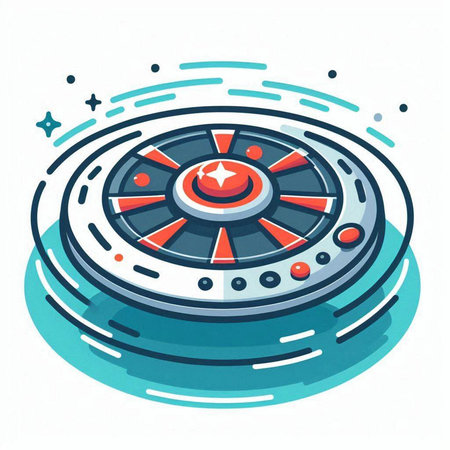 Roulette icon. Vector illustration of a casino roulette.のイラスト素材