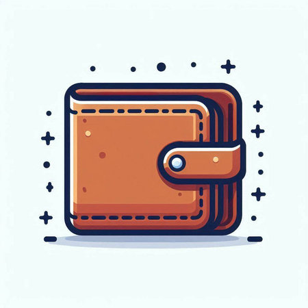 Wallet icon, vector illustration. Flat design style. Vector illustration.のイラスト素材
