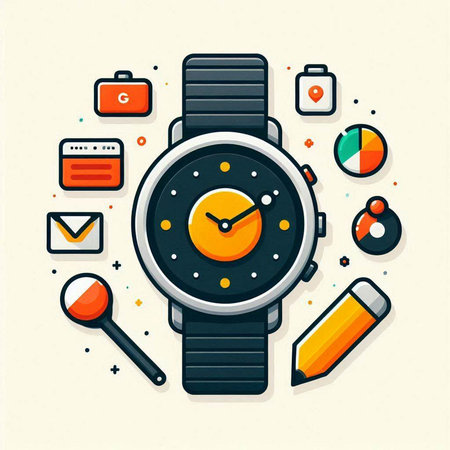 Modern flat design vector illustration concept of time management, time management, business planning.のイラスト素材
