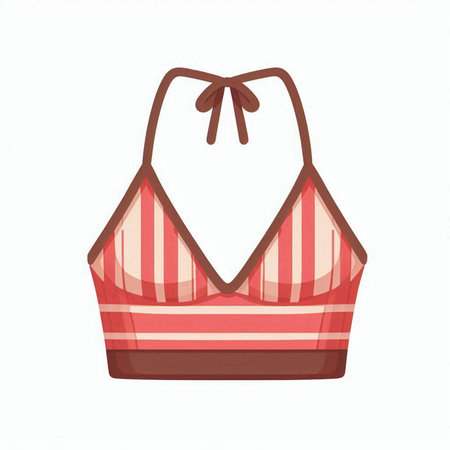 Women's swimsuit isolated on a white background. Vector illustration.のイラスト素材