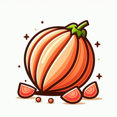 pumpkin isolated on white background, vector illustration, eps10のイラスト素材