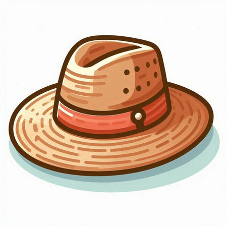 Illustration of a hat on a white background. Vector image.のイラスト素材