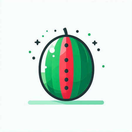 Watermelon. Vector illustration. Isolated on a white background.のイラスト素材