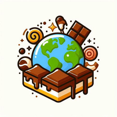 World Chocolate Day Icon. Vector Illustration of World Chocolate Day.のイラスト素材