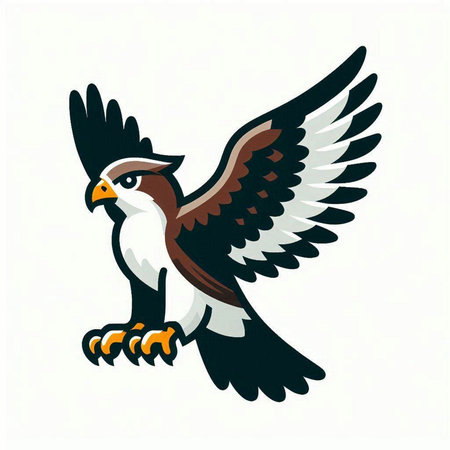 eagle mascot vector illustration design on white background. eps10のイラスト素材