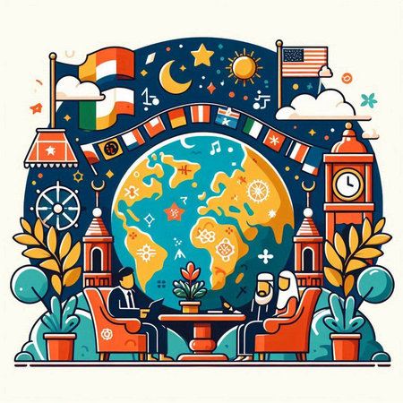 Travel around the world. Travel around the world. Vector illustration.のイラスト素材