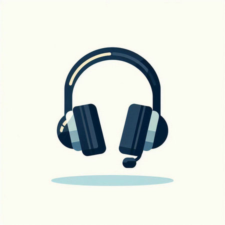 Headphones icon. Flat design style. Vector illustration. EPS 10のイラスト素材