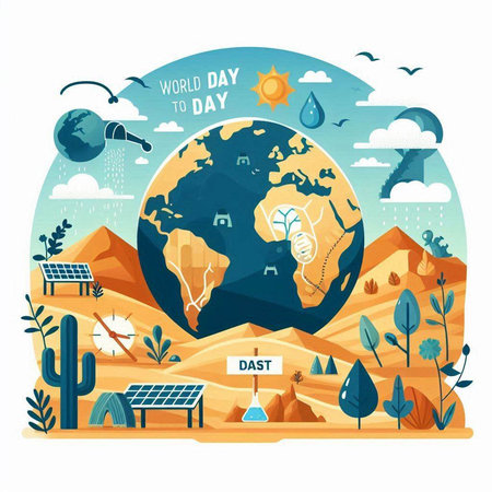 World Environment Day. Save the planet. Vector illustration in flat styleのイラスト素材