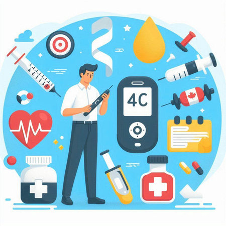 Health care and medical concept. Vector illustration in flat cartoon style.のイラスト素材