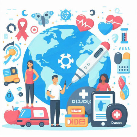 World Health Day, Healthcare and Medical Concept. Vector Illustration.のイラスト素材