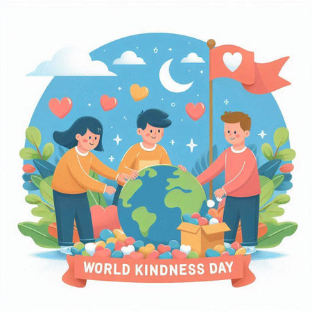 World Kindness Day. World Kindness Day Vector Illustration.のイラスト素材