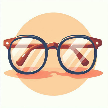 Illustration of glasses in retro style. Vector illustration for your designのイラスト素材