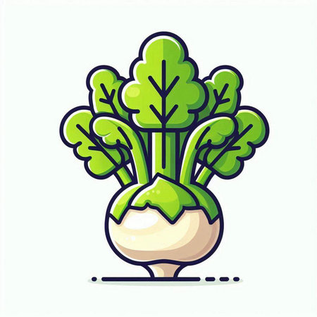 Vegetable vector illustration. Cabbage icon in flat style.のイラスト素材