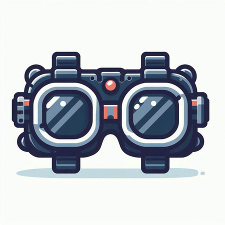 Binoculars icon, vector illustration. Flat design style.のイラスト素材