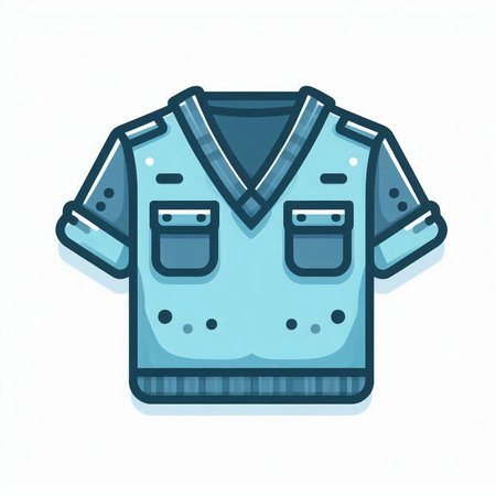 American football jersey icon. Vector illustration in cartoon style on white background.のイラスト素材