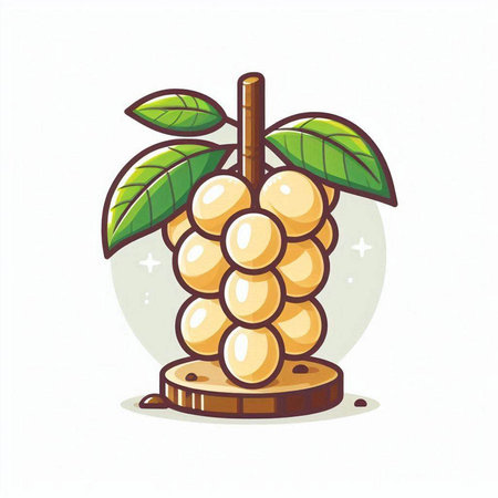 Moringa vector illustration. Moringa fruit in a glass ball.のイラスト素材