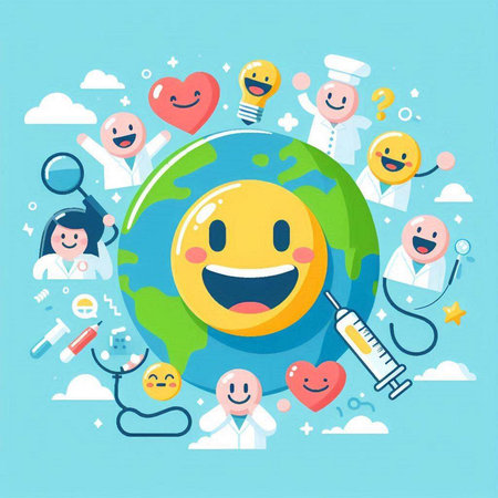 World Health Day. World Health Day. World Health Day. Vector illustrationのイラスト素材