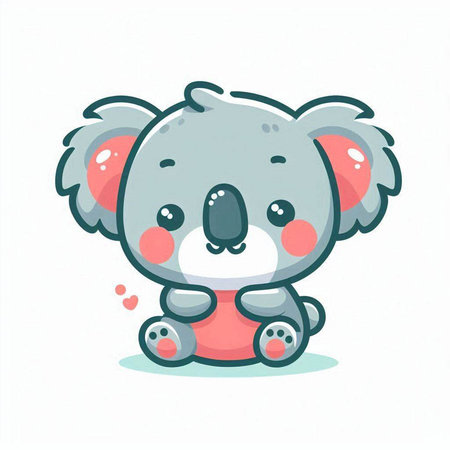 Cute koala vector illustration. Cute koala icon.のイラスト素材