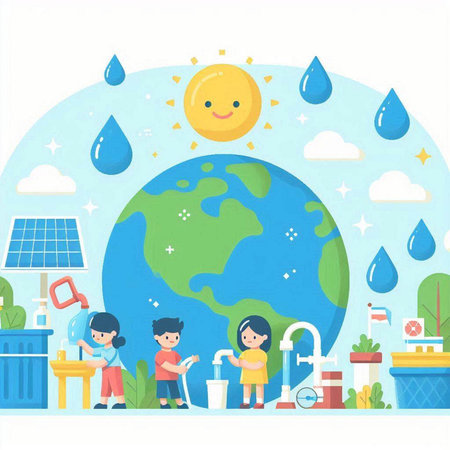 Save the planet concept, save the earth, save the planet vector illustrationのイラスト素材