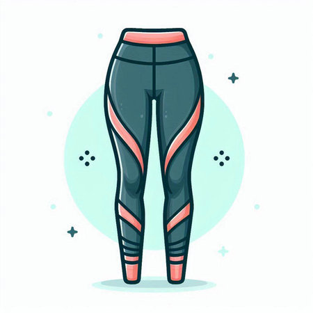 Fitness leggings. Vector illustration of sportswear.のイラスト素材