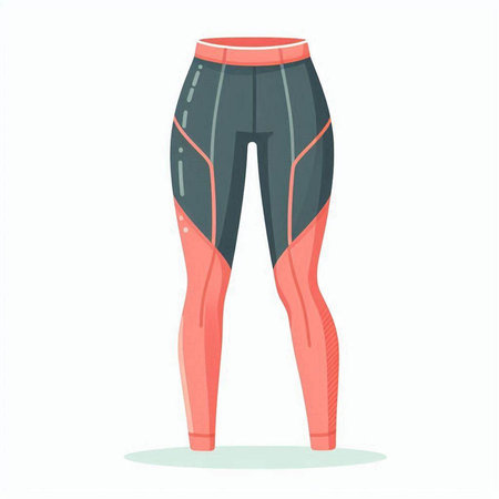 Women's sports leggings. Sportswear. Vector illustrationのイラスト素材