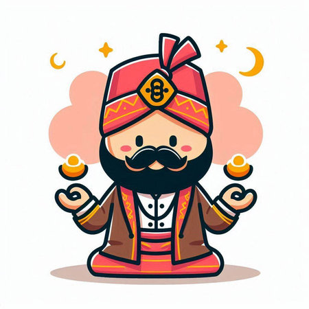 Cute Cartoon King Vector Illustration. Cute King Cartoon Characterのイラスト素材