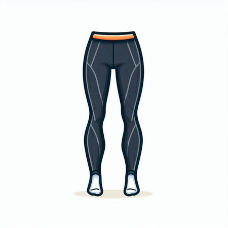 Sportswear leggings. Vector illustration on white background.のイラスト素材