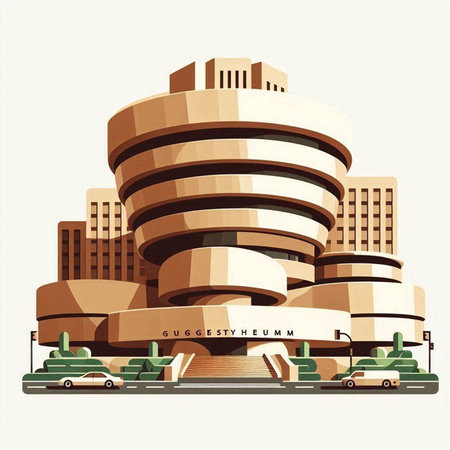 Modern architecture in the style of the 80s. Vector illustration.のイラスト素材