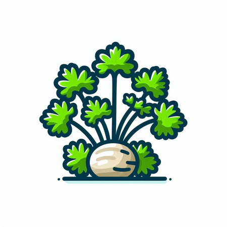 Celery plant icon isolated on white background. Vector illustration.のイラスト素材