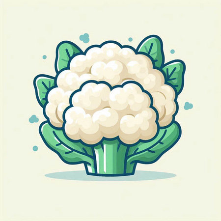 Cauliflower vector illustration. Cauliflower icon. Cauliflower vector illustration.のイラスト素材