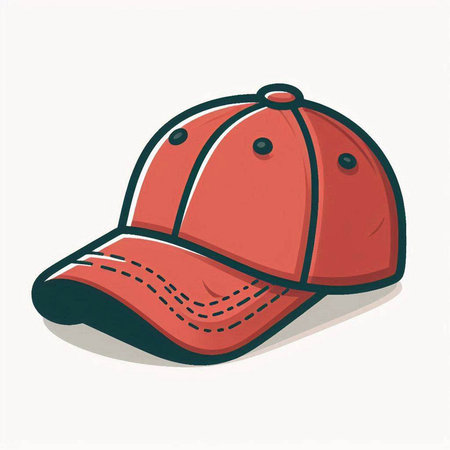 Baseball cap isolated on white background. Vector illustration in cartoon style.のイラスト素材
