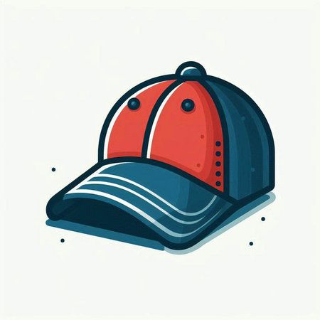 Baseball cap icon isolated on white background. Vector illustration in cartoon style.のイラスト素材