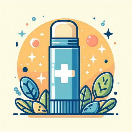 Illustration of antiperspirant deodorant, flat designのイラスト素材