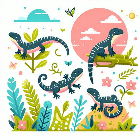 Lizard vector illustration set. Cartoon reptile, lizard, lizard, lizard, lizard, lizard, lizard, lizard, lizard, lizard, lizard, lizard, lizard, lizard, lizard, lizard, lizard, lizard, lizard, lizard, lizard, lizard, lizard, reptile, lizard, lizard, lizard, lizardのイラスト素材