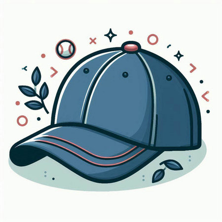 Baseball cap. Vector illustration in cartoon style on white background.のイラスト素材