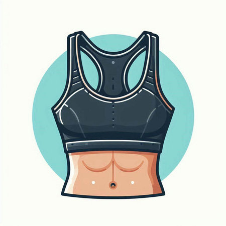Women's sports bra. Flat design. Vector illustration. EPS 10のイラスト素材