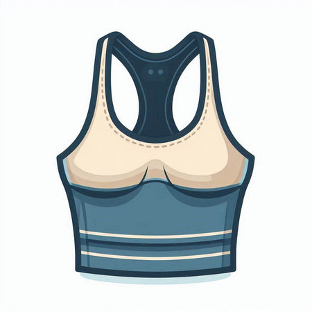 Illustration of a women's tank top on a white background.のイラスト素材