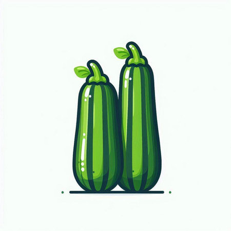 Zucchini vector icon. Hand drawn illustration of zucchini vector icon for web designのイラスト素材