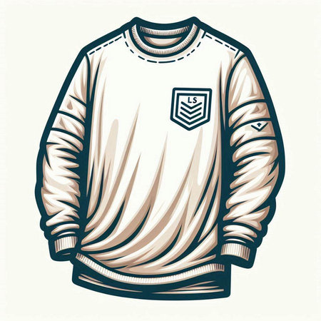 Vintage soccer jersey isolated on a white background. Vector illustration.のイラスト素材