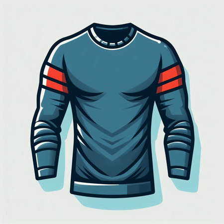 Men's t-shirt design. Vector illustration of a sweater.のイラスト素材