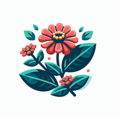 Flower vector icon. Floral illustration isolated on white background.のイラスト素材