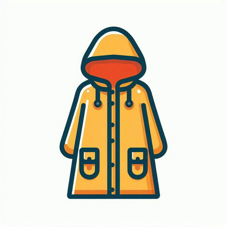 Winter jacket isolated on white background. Vector illustration in trendy flat style.のイラスト素材