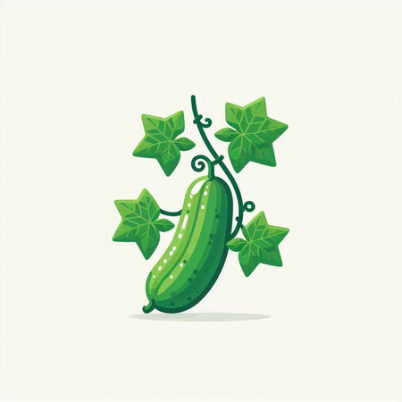 Cucumber vector illustration. Cucumber icon. Cucumber symbol.のイラスト素材