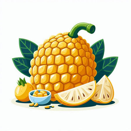 Illustration of fresh ripe orange and lemon on white background - vectorのイラスト素材