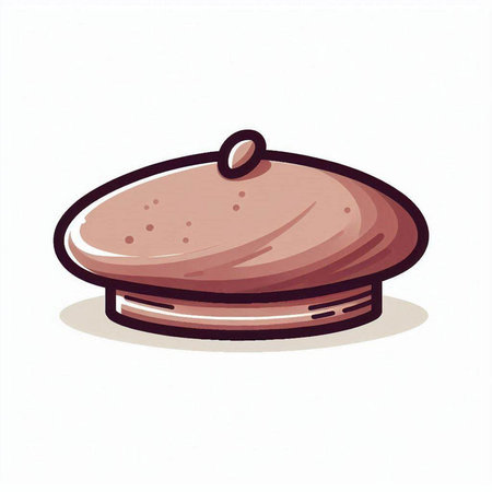 Illustration of a chef hat isolated on a white background - vectorのイラスト素材