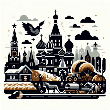 Vector illustration with the image of the Church of the Savior on Blood.のイラスト素材