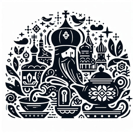 Ornate vector illustration in Eastern style. Ornate element for designのイラスト素材