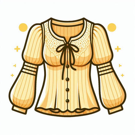 Women's blouse isolated on a white background. Vector illustration.のイラスト素材